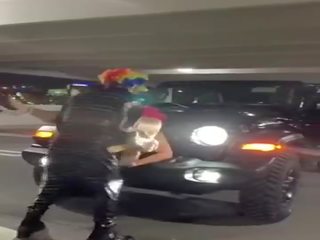 Pink hair gutaran künti gets pounded on jeep