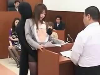 Japanese Babe Lawyer Gets Fucked By A Invisible Man