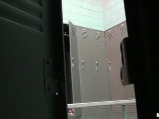 Booby gf Nicole fucked in locker room