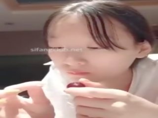 Chutné čánske dievča ružový pička creampie 6