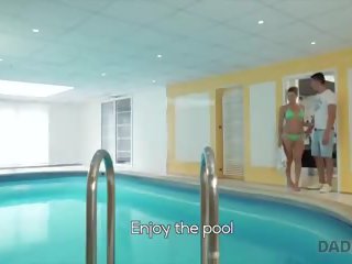Daddy4k Sex with Her Bf's Father after Swimming Pool...
