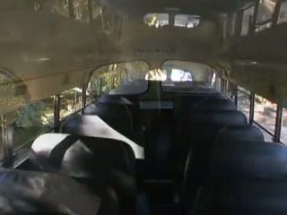 Sexy schoolgirl Gigi Rivera is slipped a schlong on the school bus
