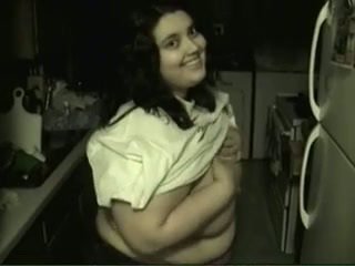 Fat mexican bitch gets naked