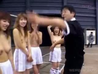 Japanese Teen Girls Sucking Peckers In A Row