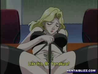 Hot Blond hentai slut with killer Juggs gets covered in cum