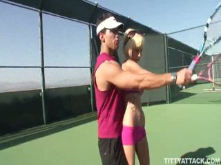 Morgan Layne Has More Than A Tennis Lesson