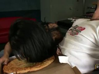 Cock Hungry Mya Nicole Deliciously Takes A Hard Man Sausage Topped On Her Pizza