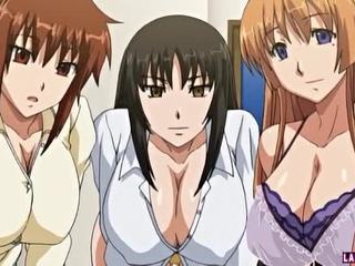 Drei riesig titted hentai babes