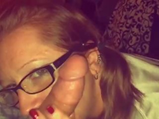 Halftime blowjob and huge cumshot