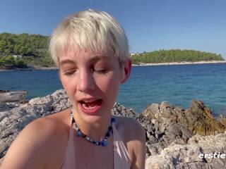 Ersties - Adorable Annika Plays With Herself On A Hot Beach In Croatia