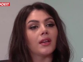 Young Latina with huge tits Valentina Nappi sucks for the first time on the camera