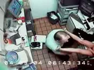 Old Man Bangs A Hairy Teen Pussy At Work