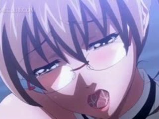 Horny Anime Teacher Blowing Cock Gets Jizzed All Over