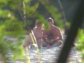 Public Russian Beach Couple Sex Hidden Cam Voyeur