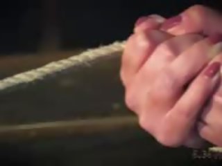 Teen Sex Slave is Tied up and Fucked While Getting...