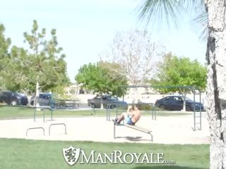 ManRoyale - After park workout fuck