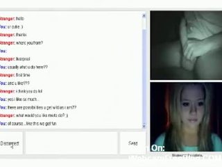 Omegle blondynka nastolatka chats z duży kutas