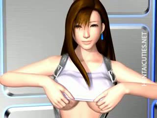 Horny 3D Anime Bitch Gives Boobjob
