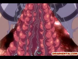 妊娠した エロアニメ ととも​​に bigboobs brutally 掘削 バイ 赤 tentacles