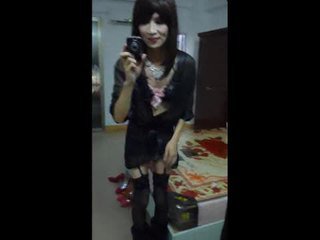 most crossdresser Iň beti, solo fun, fresh homemade